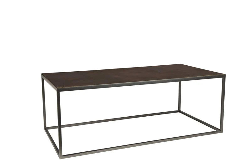 Couchtisch LEE mit Vintage Messing Platte von DutchBone