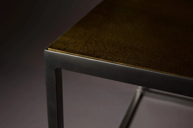 Couchtisch LEE mit Vintage Messing Platte von DutchBone