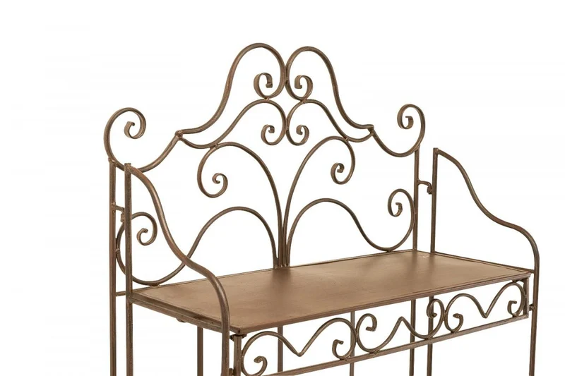 Landhaus Eisenregal Fant 3 Metallregal antik braun klappbar