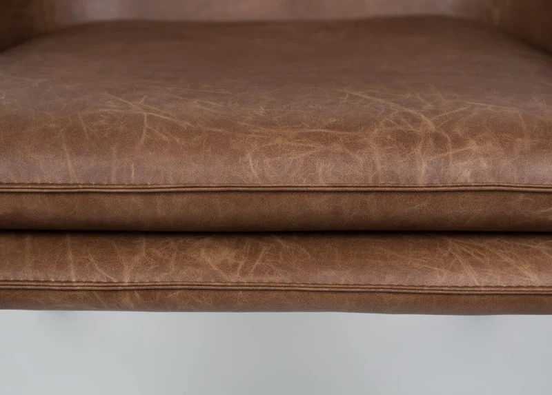 Retro Sessel BON Kunstleder Vintage Braun