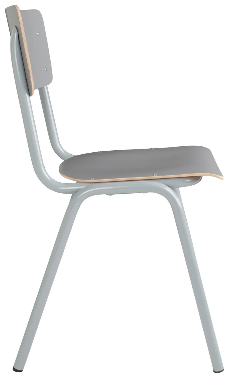 Stuhl Stapelstuhl BACK TO SCHOOL Grau von ZUIVER