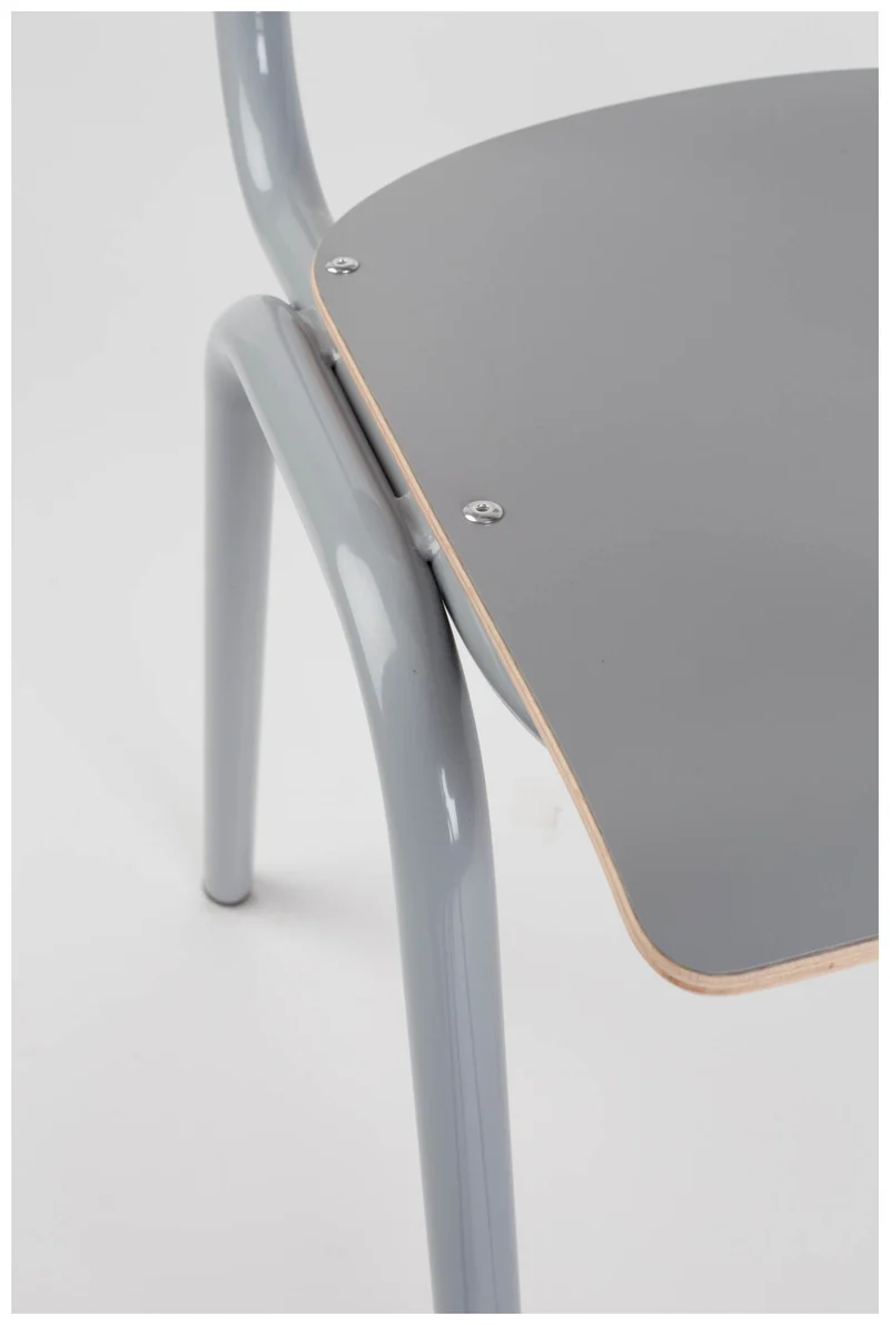 Stuhl Stapelstuhl BACK TO SCHOOL Grau von ZUIVER