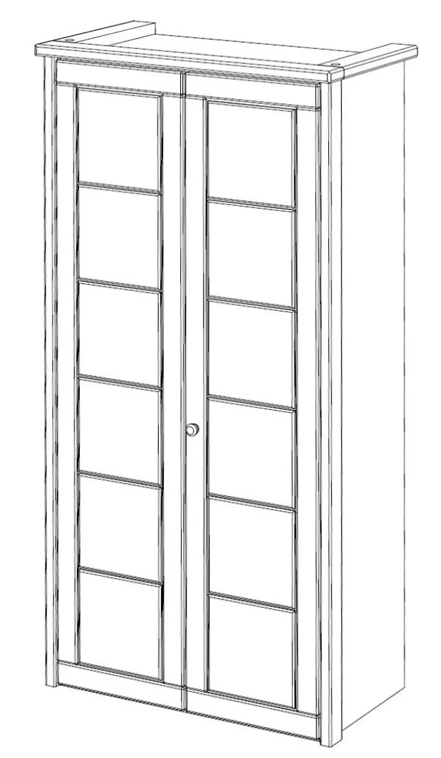 Kleiderschrank VITA SK289 2 Türen mit Kassetten-Front Kiefer massiv