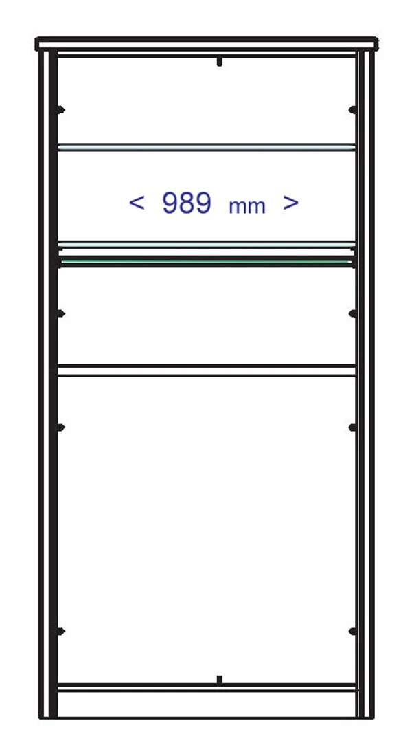 Kleiderschrank VITA SK289 2 Türen mit Kassetten-Front Kiefer massiv