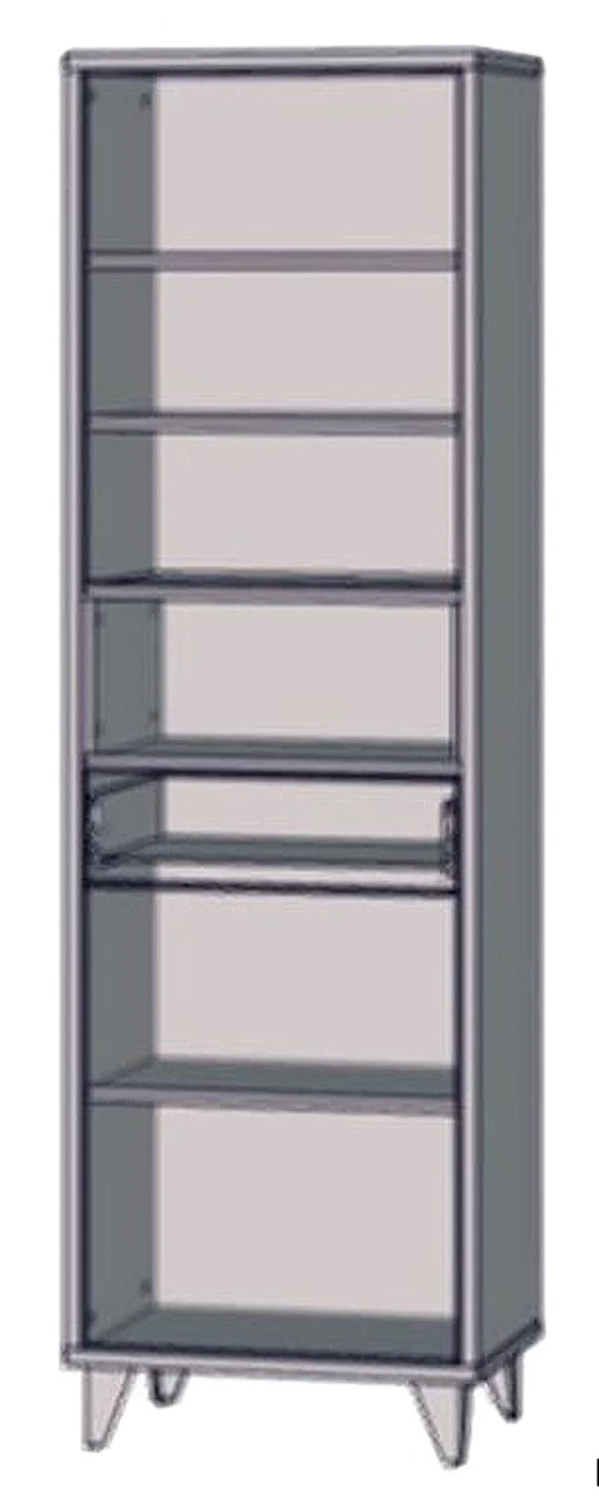 Regal Schrank RAVEN 2 Türen Optik Schlammeiche mit Weiß Grün Grau
