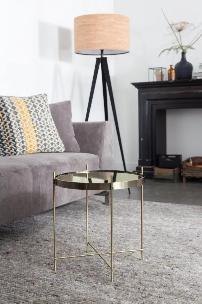Beistelltisch CUPID rund 43 cm Durchmesser in gold von Zuiver