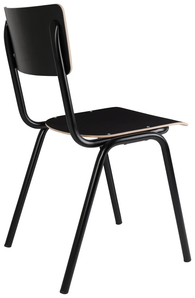Stuhl Stapelstuhl BACK TO SCHOOL Black von ZUIVER