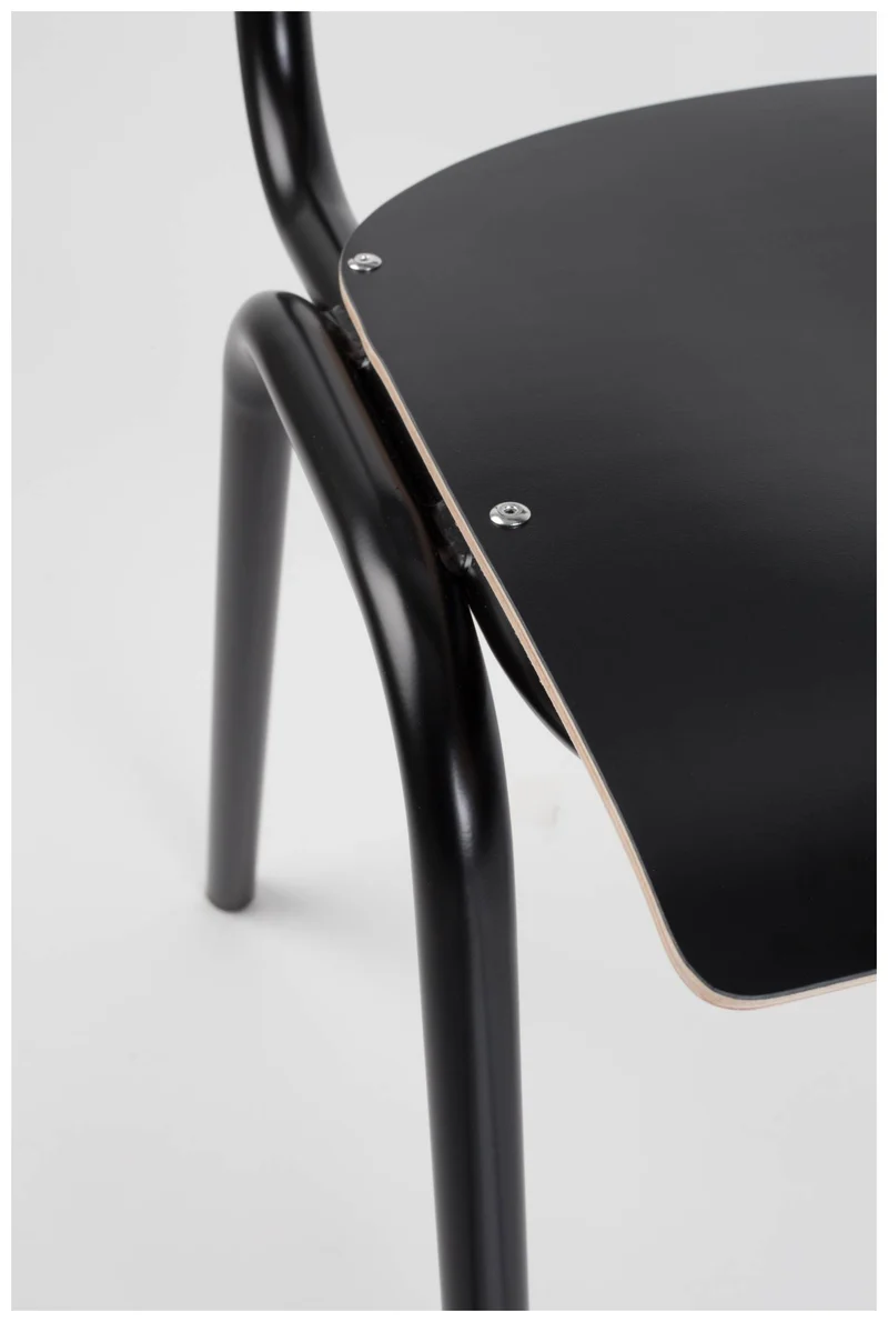 Stuhl Stapelstuhl BACK TO SCHOOL Black von ZUIVER