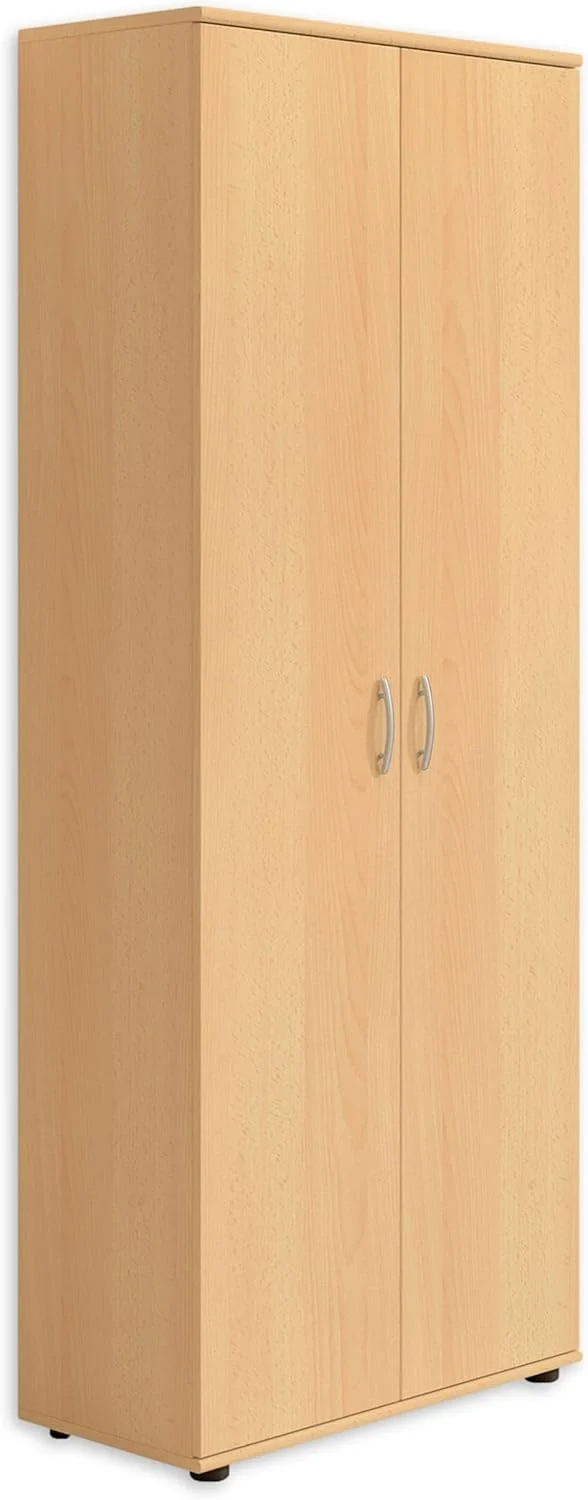 Schuhschrank TALENT für Büro, Keller, Diele, Buche Optik 5 Fächer