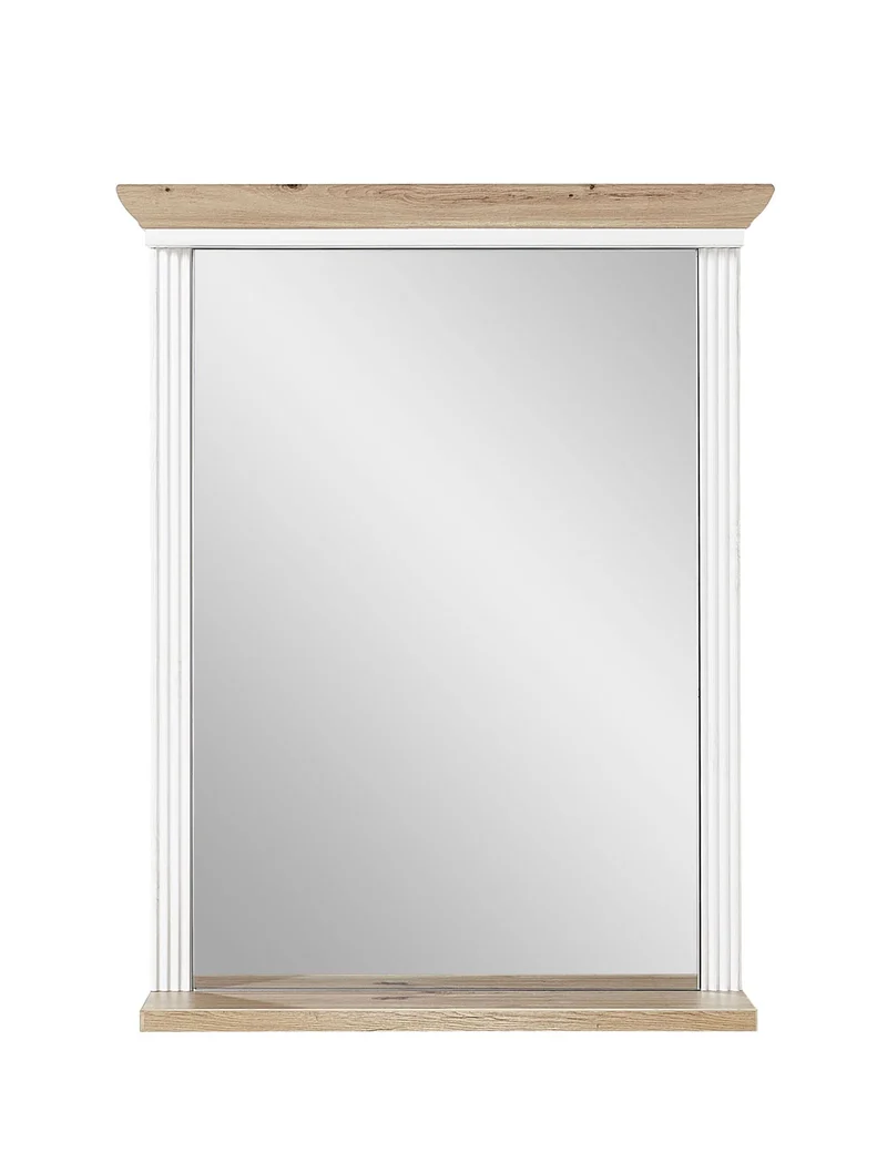 Spiegel JASMIN 65 x 83 cm mit Ablage Pinie weiß Nachbildung