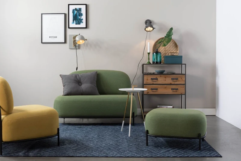 Sofa Couch POLLY GREEN 2-Sitzer