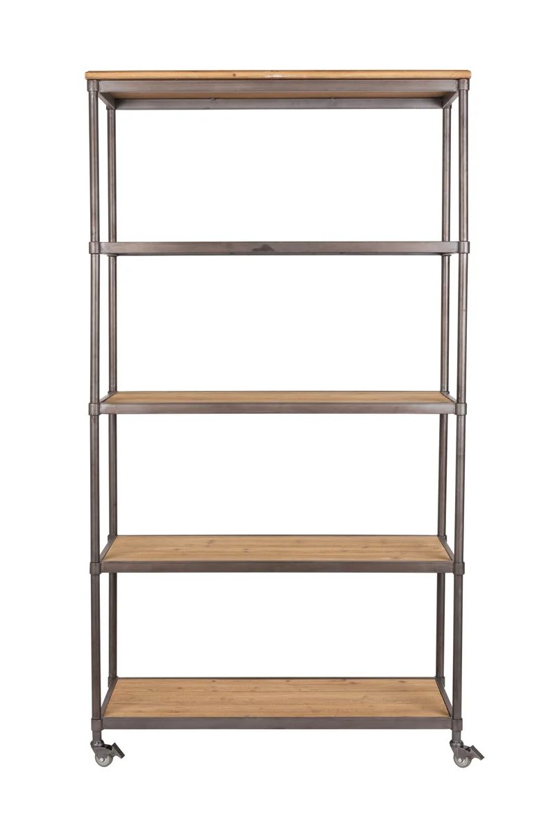 Bücherregal SIMON mit Rollen - Regal im Industrie Stil