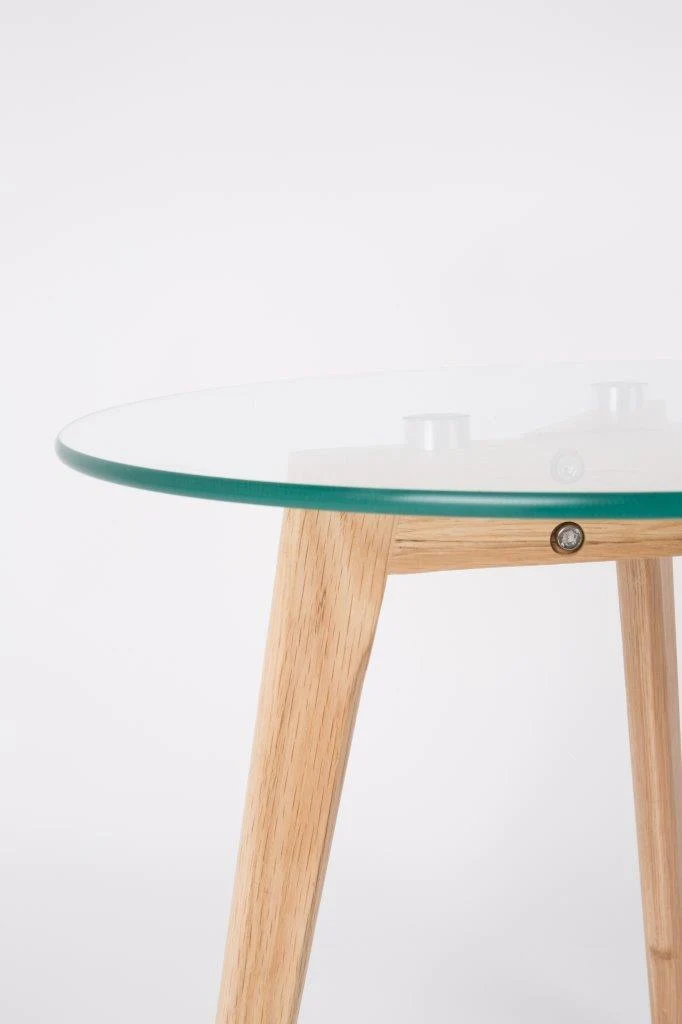Runder Glas Beistelltisch BROR 2er Set