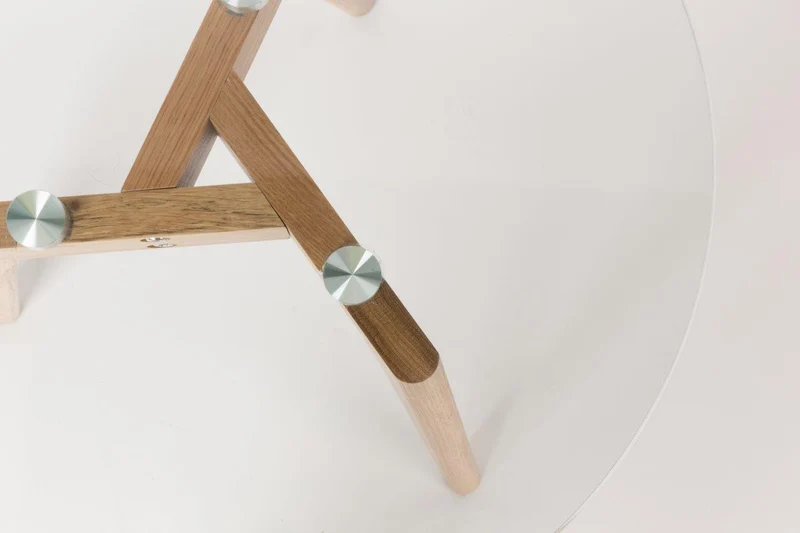 Runder Glas Beistelltisch BROR 2er Set
