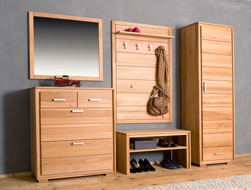 Spiegel 91 x 80 cm Kernbuche Massivholz geölt, Genf