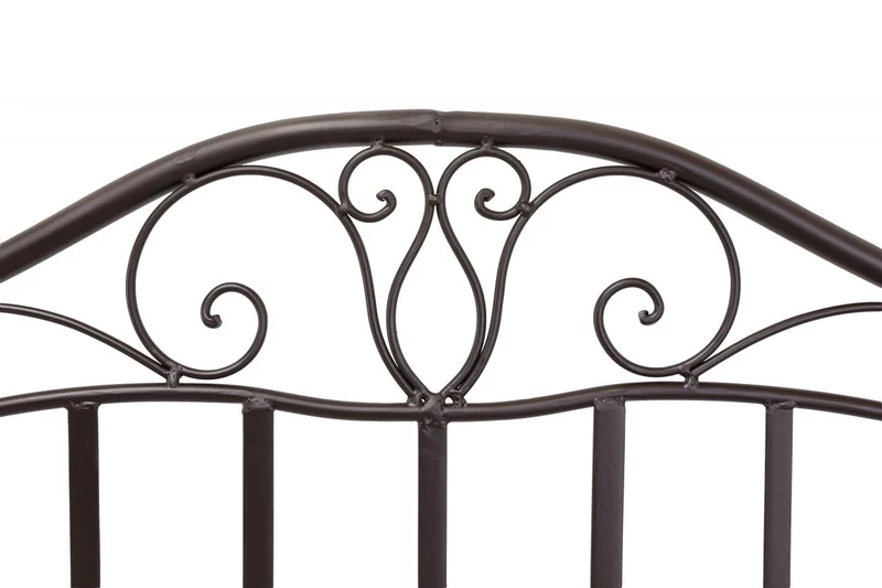 Eisenbank MARTINO 110 cm Metallbank mit Armlehne dunkel antik