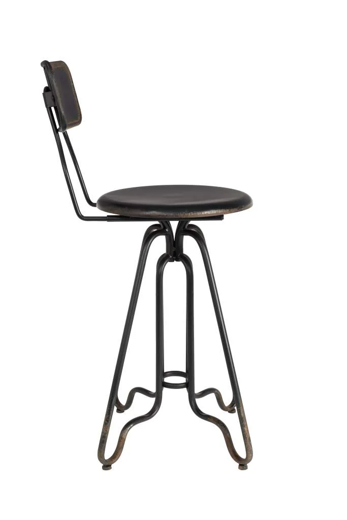 Vintage Barhocker OVID BLACK von DutchBone