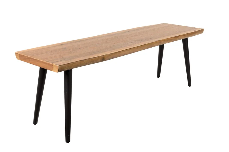 Bank ALAGON Walnuss mit Baumkante 140 cm von DUTCH BONE