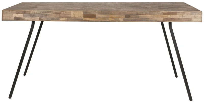 Design Esstisch SURI 160 x 78 cm Platte recycled Teak