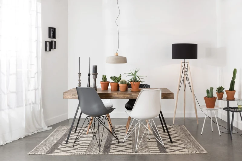 Design Esstisch SURI 160 x 78 cm Platte recycled Teak