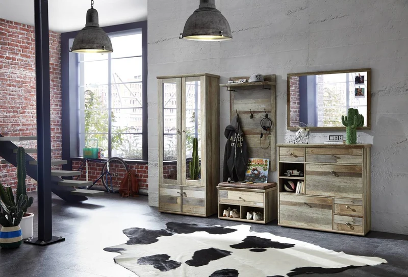 Garderobenpaneel BONANZA Driftwood Nachbildung