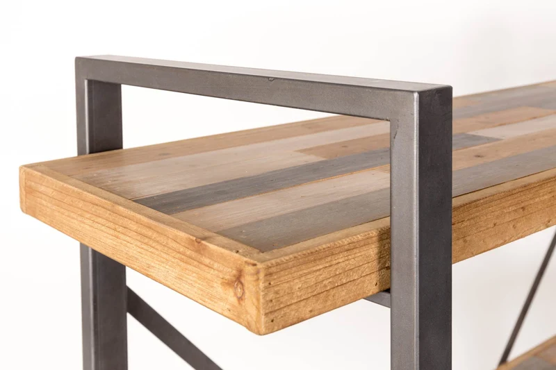 Bücherregal JOY Stahl und Holz im Industrie Stil