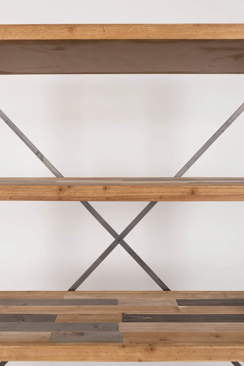 Bücherregal JOY Stahl und Holz im Industrie Stil