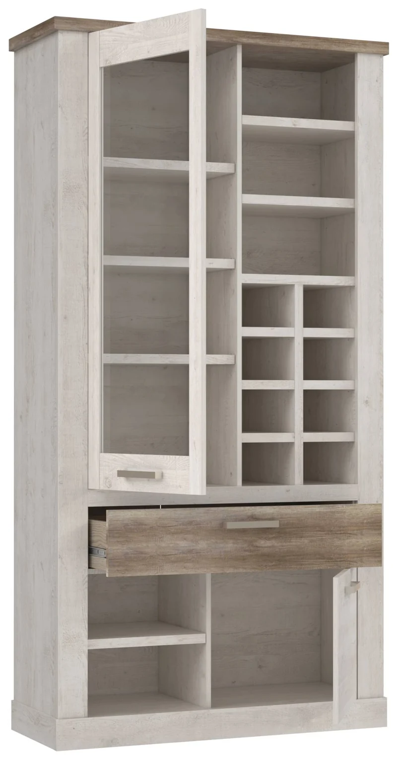 Esszimmer DURO Set 5-tlg Optik: Pinie weiß antik