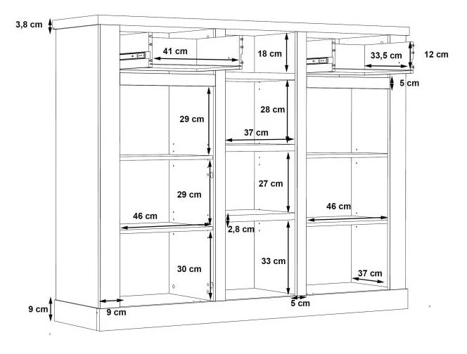 Esszimmer DURO Set 5-tlg Optik: Pinie weiß antik