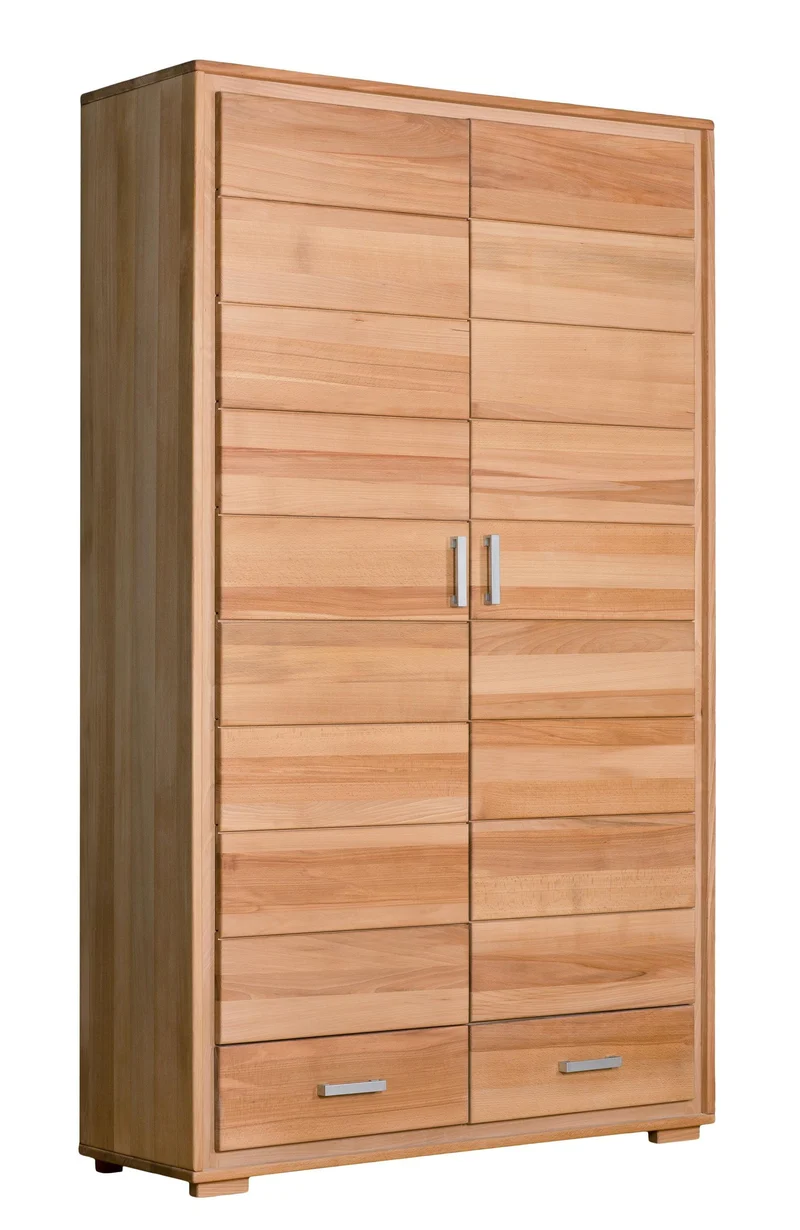 Dielenschrank 2-türig Kernbuche Massivholz geölt, Genf