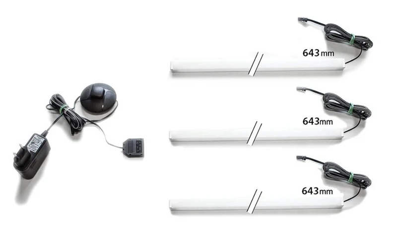 LED Beleuchtungsleiste Farbton weiß 645 mm 3er-Leiste