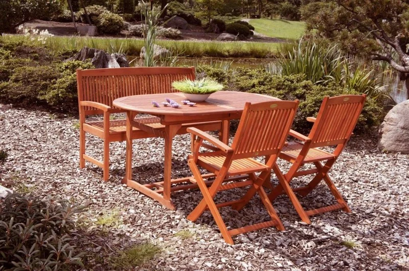 Gartensessel 2er Set Klappsessel mit Armlehne Eukalyptus geölt