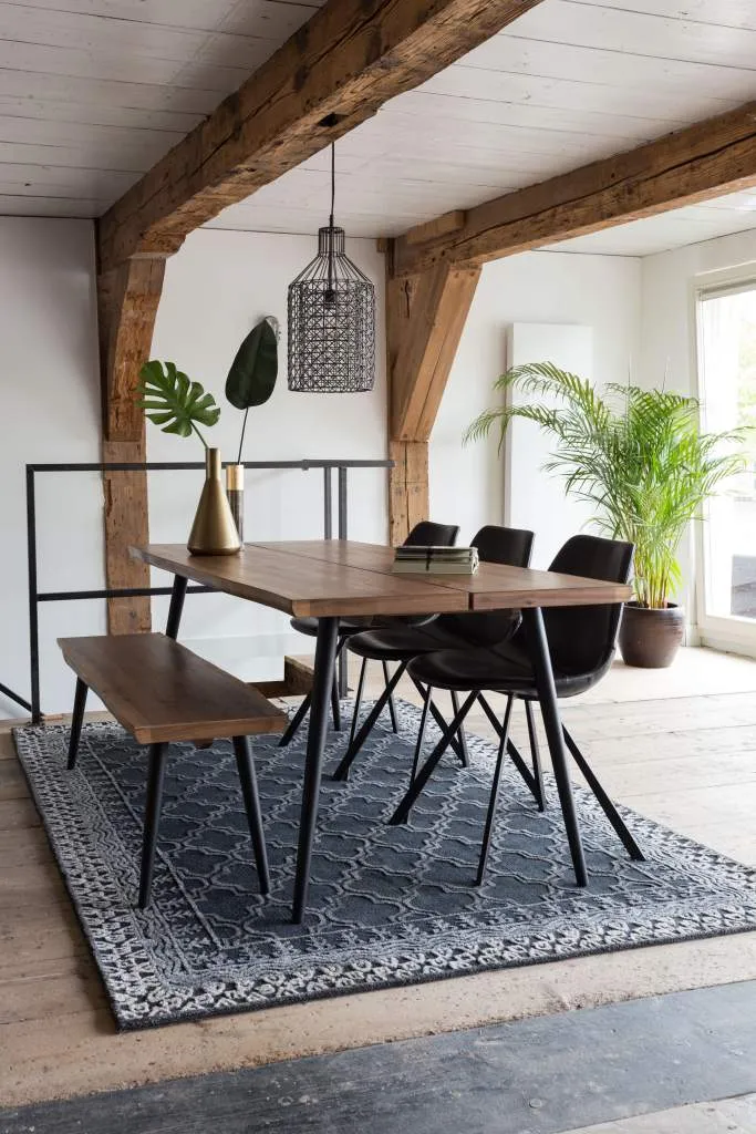 Esstisch ALAGON Walnuss mit Baumkante 180 x 90 cm von DUTCH BONE