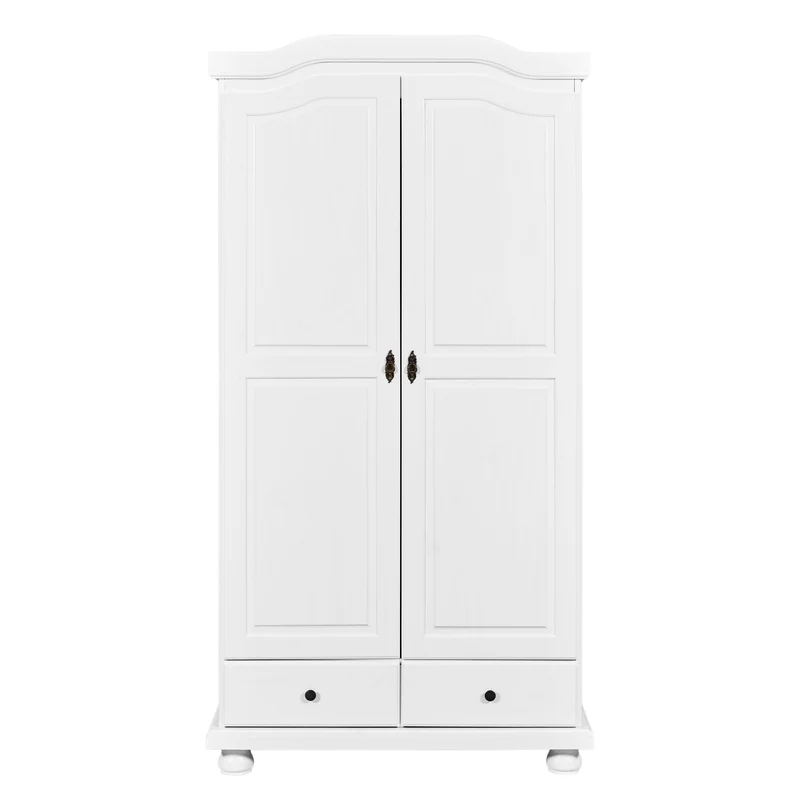Kleiderschrank REUTTE weiß Dielenschrank 2 Türen Kiefer