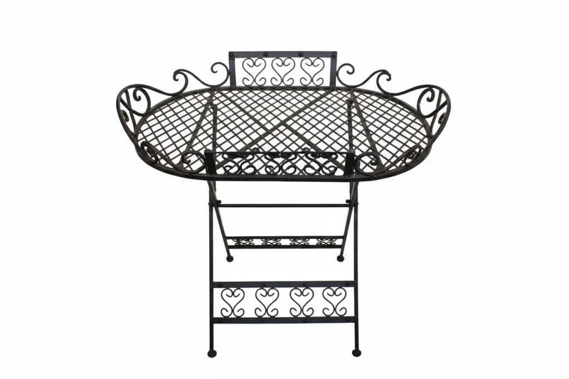 Klapptisch Tabletttisch COVELO in Eisen antik braun lackiert