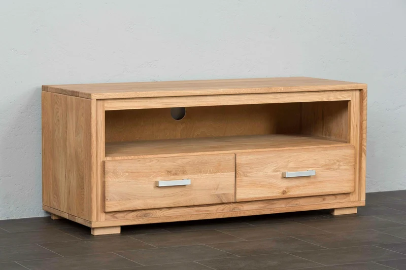 Wohnzimmerschrank Wildeiche Massivholz geölt, 4-teilig, Basel Set IIX