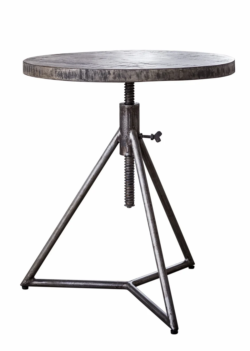 Beistelltisch RIFT 50 cm Mangoholz lehmbraun Antik-Look