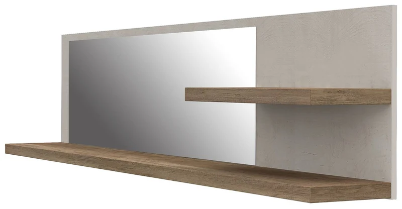 Wandboard mit Spiegel passend zur Serie DURO, Pinie weiß antik