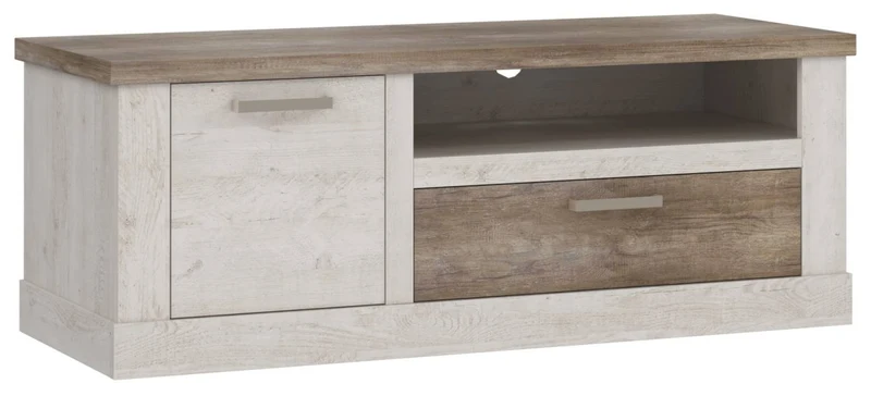 Lowboard DURO TV-Board mit Gerätefach, Optik: Pinie weiß antik, Forte