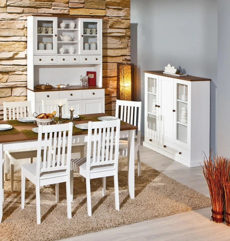 Buffet-Vitrine Westerland 13.2 Küchenbuffet im charmanten Landhausstil