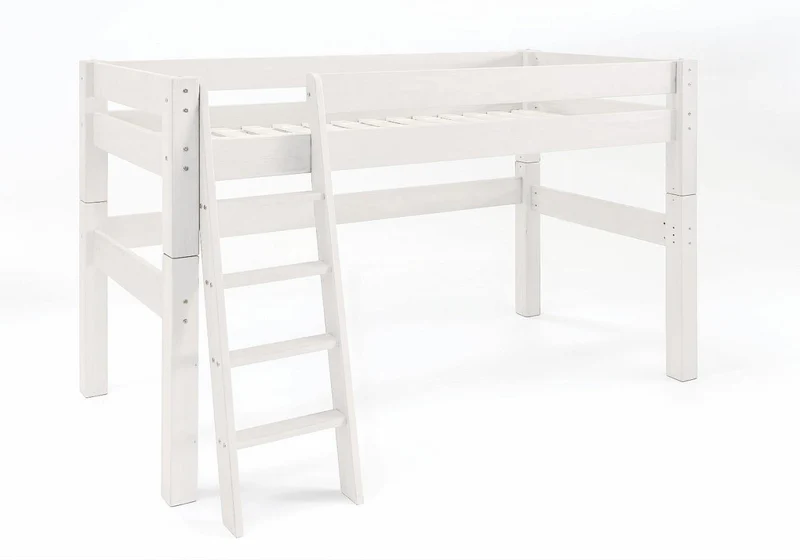 Hochbett MOBY Midisleeper mit Leiter, Kinderbett Kiefer von Dolphin