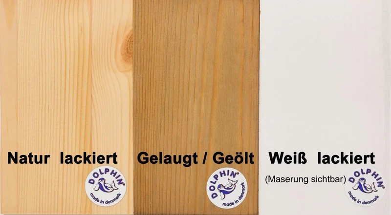 halbhohes MOBY Kinderbett mit Rutsche Kiefer von Dolphin