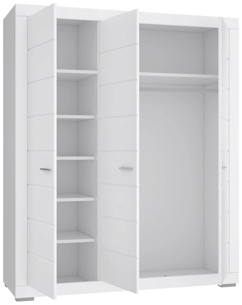 Jugendzimmer SNOW Komplett-Set 6-tlg. Bett 90 cm Weiß