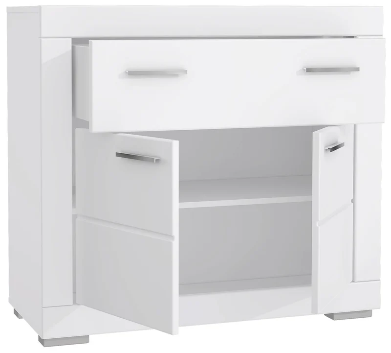 Jugendzimmer SNOW Komplett-Set 6-tlg. Bett 90 cm Weiß