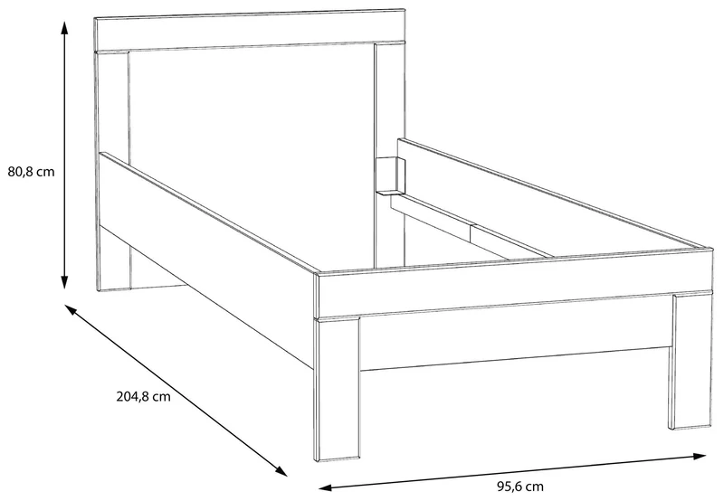 Jugendzimmer SNOW Komplett-Set 6-tlg. Bett 90 cm Weiß