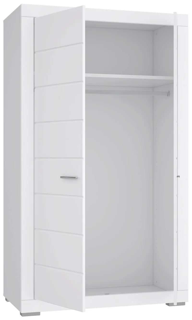 Kleiderschrank SNOW Schrank, 2 Türen, Breite 116 cm Weiß matt