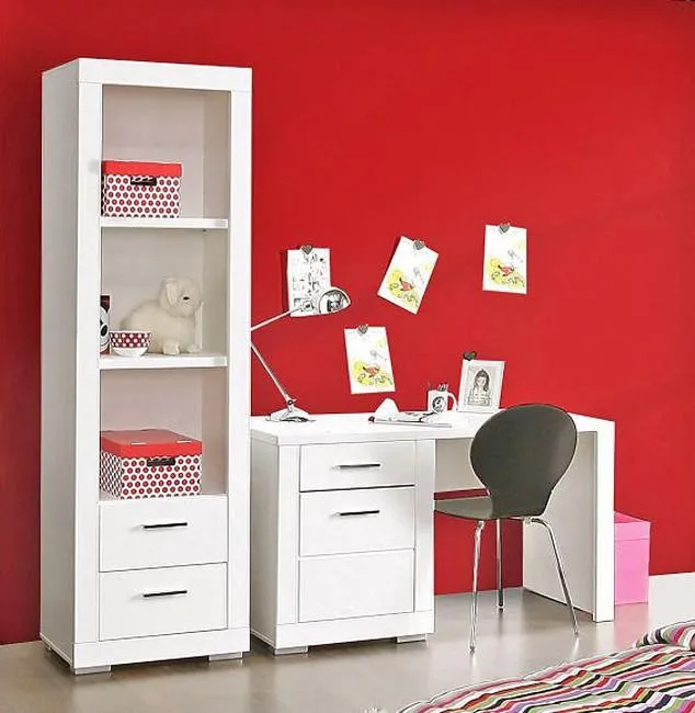 Regal SNOW Bücherregal, 2 Schubladen, Breite 61 cm, Weiß matt, Forte