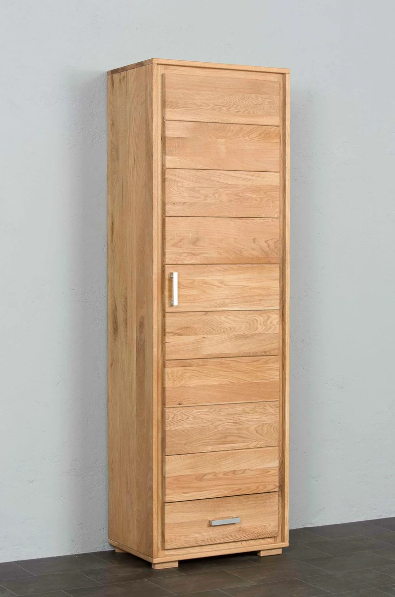 Dielenschrank 1-türig Wildeiche Massivholz geölt, Basel