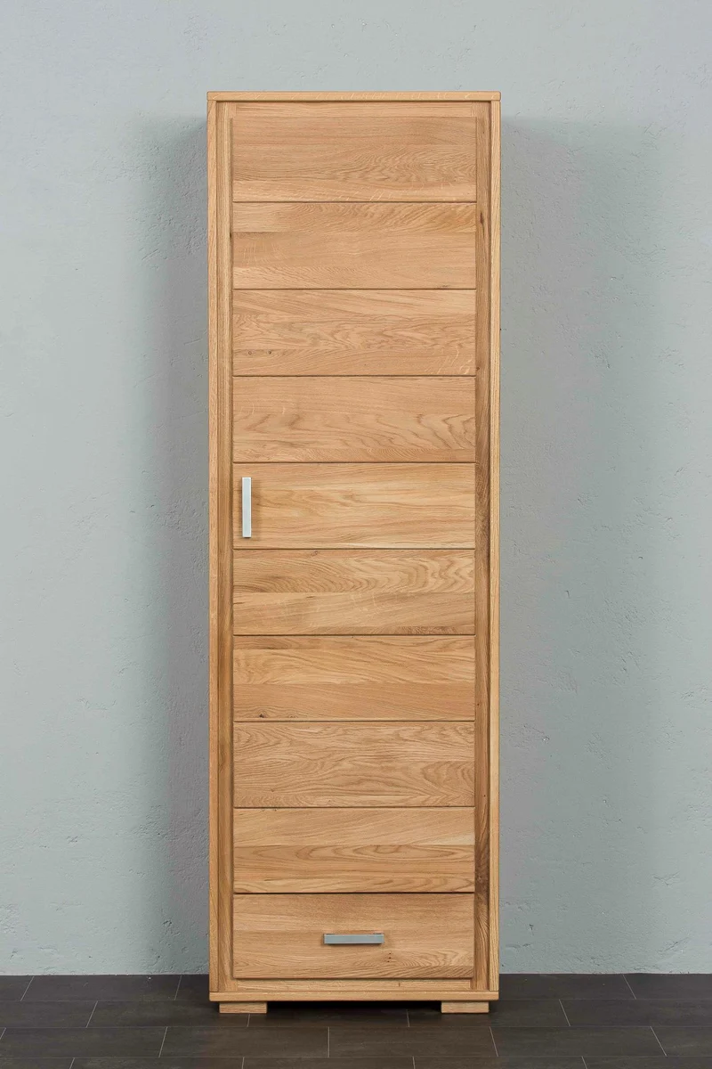 Dielenschrank 1-türig Wildeiche Massivholz geölt, Basel